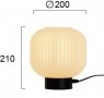 Lampa  Neagra cu Sticla Alba, Dulie 1xE27