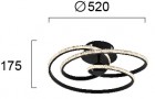 Plafoniera  LED Neagra 42W D520mm