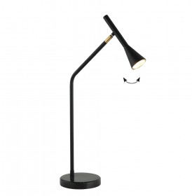 Lampa  Negru cu Auriu, din Aluminiu, Orientabila 1xGU10