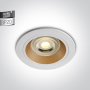 Spot Incastrat Tavan Alb cu Alama si dulie GU10 Dark Light