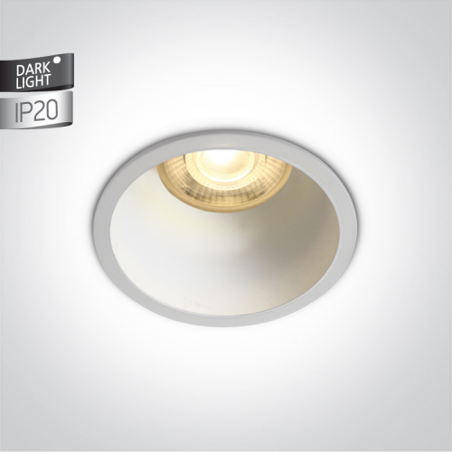 Spot Incastrat Tavan Alb cu Dark Light si dulie GU10