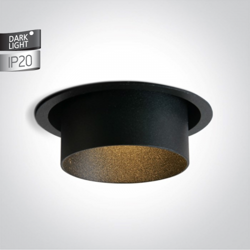 Spot Semi Incastrat in Tavan Negru, Dark Light si dulie GU10