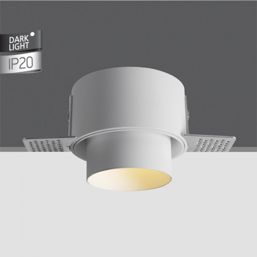 Spot Trimless Semi Incastrat in Tavan Alb, Dark Light si dulie GU10