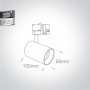 Spot pe Sina trifazica Alb Dark Light Orientabil cu dulie GU10