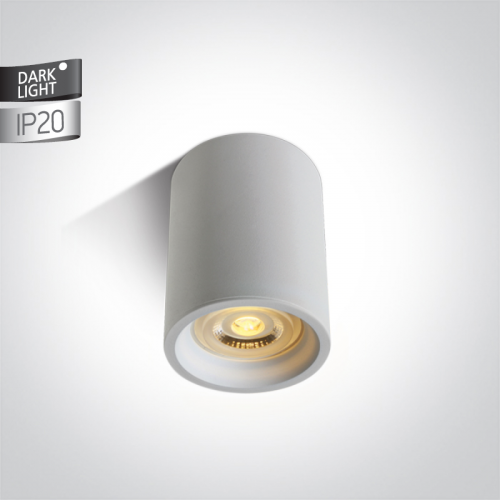 Spot Aplicat Tavan Alb Mat cu dulie GU10 h100mm D70mm