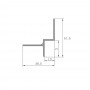 Profil Shadow Gap Negru 2 Metri Fara Dispersor