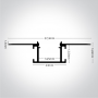 Profil LED Rigips 17mm latime exterioara 2 metri fara rama