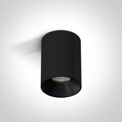 Spot LED Aplicat Tavan Negru 7W Dimabil CRI90 3000K h80mm