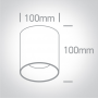 Spot LED Aplicat Tavan Negru 18W CRI90 3000K h100mm