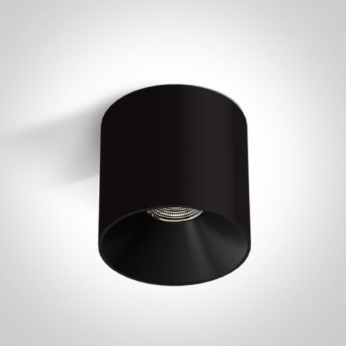 Spot LED Aplicat Tavan Negru 18W CRI90 3000K h100mm