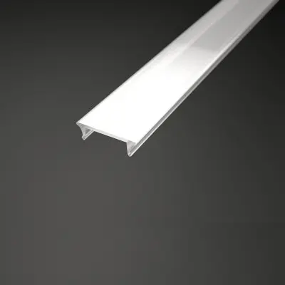 Dispersor profil LED 17mm Tip 1, 2 metri, Alb Mat, tip Click