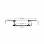 Profil LED Rigips 33mm Latime dispersor fara rama exterioara