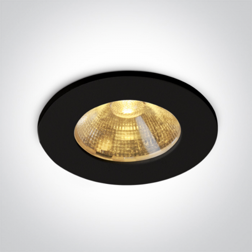 Mini Spot LED Incastrat in Tavan Negru 3W 3000K IP20 h28mm