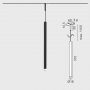 Pendul Sina Magnetica Slim Pro Negru 3W D18mm H310mm 3000K 24V