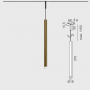 Pendul Sina Magnetica Slim Pro Alama 3W D18mm H310mm 3000K 24V