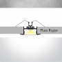Profil LED Incastrat Tavan Rigips cu laterale vizibile, Negru, 2 metri