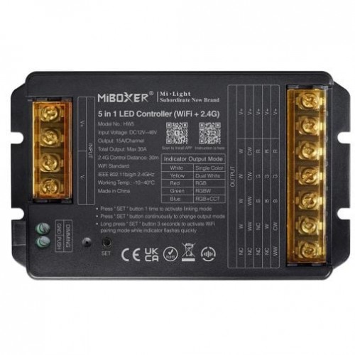Controler Banda LED 5 în 1 WiFi monocolor/CCT/RGB/RGBW/RGB+CCT