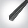 Profil LED Slim Montaj Aplicat, Gri, 2 Metri, Ultra Slim h9mm x 7.8mm