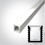 Profil LED Slim Montaj Aplicat, Alb, 2 Metri, Ultra Slim h9mm x 7.8mm