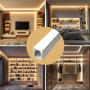 Profil LED Slim Montaj Aplicat, Alb, 2 Metri, Ultra Slim h9mm x 7.8mm