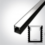 Profil LED Slim Montaj Aplicat, Negru, 2 Metri, Ultra Slim h9mm x 7.8mm