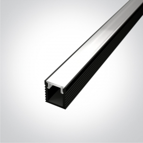 Profil LED Slim Montaj Aplicat, Negru, 2 Metri, Ultra Slim h9mm x 7.8mm