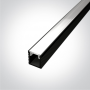Profil LED Slim Montaj Aplicat, Negru, 2 Metri, Ultra Slim h9mm x 7.8mm