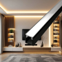 Profil LED Slim Montaj Aplicat, Negru, 2 Metri, Ultra Slim h9mm x 7.8mm