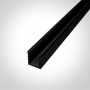 Profil LED Slim Montaj Aplicat, Negru, 2 Metri, Ultra Slim h9mm x 7.8mm