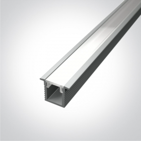 Profil LED Slim Montaj Incastrat, Gri, 2 Metri, Ultra Slim h8.8mm x 10.7mm