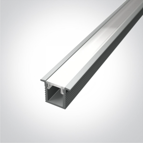 Profil LED Slim Montaj Incastrat, Gri, 2 Metri, Ultra Slim h8.8mm x 10.7mm