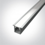 Profil LED Slim Montaj Incastrat, Gri, 2 Metri, Ultra Slim h8.8mm x 10.7mm