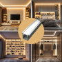 Profil LED Slim Montaj Incastrat, Gri, 2 Metri, Ultra Slim h8.8mm x 10.7mm