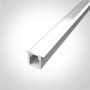 Profil LED Slim Montaj Incastrat, Alb, 2 Metri, Ultra Slim h8.8mm x 10.7mm