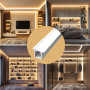 Profil LED Slim Montaj Incastrat, Alb, 2 Metri, Ultra Slim h8.8mm x 10.7mm