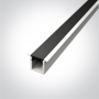 Profil LED Slim Montaj Incastrat, Alb, 2 Metri, Ultra Slim h8.8mm x 10.7mm