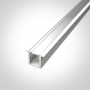 Profil LED Slim Montaj Incastrat, Alb, 2 Metri, Ultra Slim h8.8mm x 10.7mm