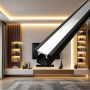 Profil LED Slim Montaj Incastrat, Negru, 2 Metri, Ultra Slim h8.8mm x 10.7mm