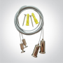 Kit Profil LED Suspentat Gri 1.5m inaltime