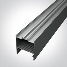 Profil LED Suspendat Gri 2 Metri 48mm x 60mm pentru spatii comerciale