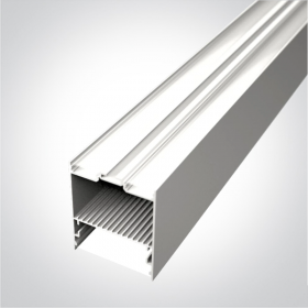 Profil LED Suspendat Alb 2 Metri 48mm x 60mm pentru spatii comerciale