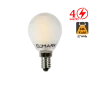 Bec LED cu filament 4W E14 Alb Cald Dispersor Mat Glob
