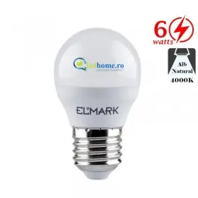 Bec LED tip Glob 6W E27 Alb Neutru