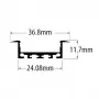Profil Incastrat Banda LED 2m Lat