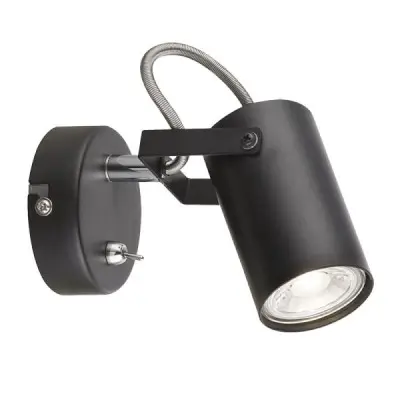 Aplica perete 1xGU10 Negru cu intrerupator