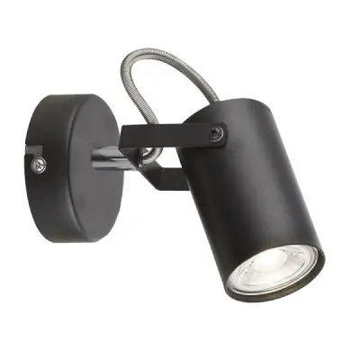 Aplica perete dormitor 1xGU10 Negru