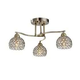Lustra cristal alama antica cu 3 becuri