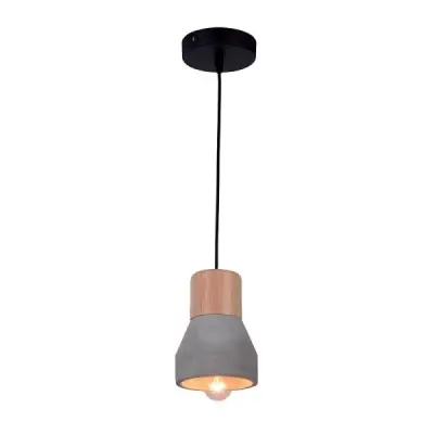 Pendul Modern MAJESTIC 1XE27 Bej/Culoarea Lemnului