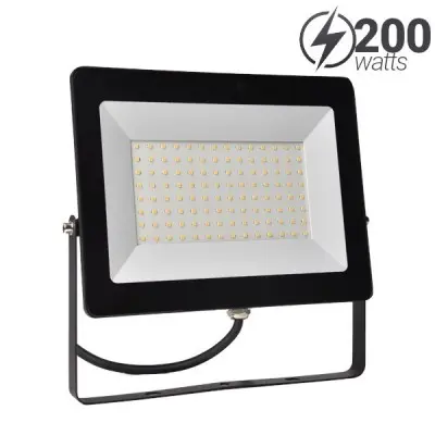 Proiector LED exterior 200W Negru cu lumina rece