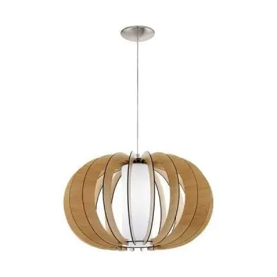 Lustra Pendul cu Lemn 1xE27 D300mm